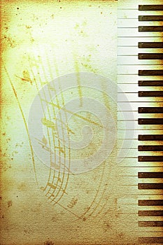 Old piano paper