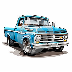 Old pickup truck with a classic look