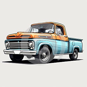 Old pickup truck with a classic look