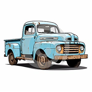 Old pickup truck with a classic look