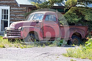 Decaying Rusting Old Vintage Truck photo