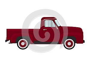 Old Pickup Truck Illustration, Utility Car Carrier Vehicule