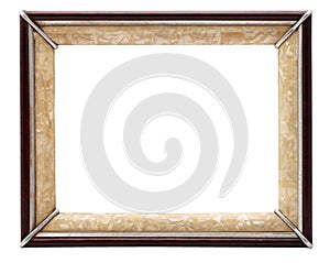 Old picture frame on a white background