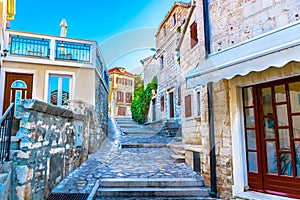 Old picturesque streets in Dalmatia, Croatia.