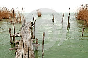 Old pier at Lake Balaton ,Hungary