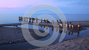 Old pier on Lake Ontario