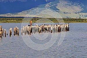 The old pier in Puerto Natales, Chile