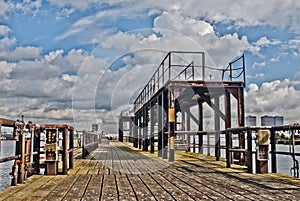 Old pier in rotterdam