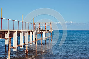 Old pier by the sea