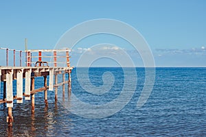 Old pier by the sea