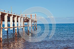 Old pier by the sea