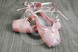 Old pink ballet shoes