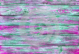 Old pink-blue grunge wood planks background