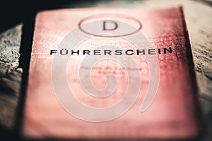 Old pink german driving license, exchange until 2033