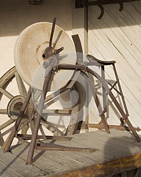 Old Pioneer Era Grindstone photo