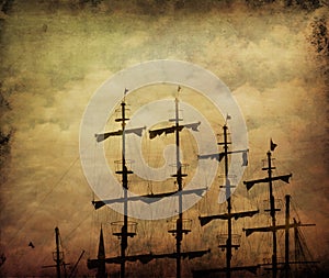 Old pirate ship