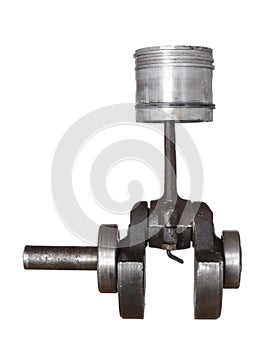 Old piston and connecting rod