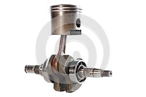 Old piston and connecting rod