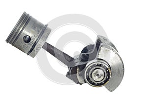 Old piston and connecting rod