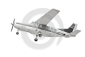 old plane isolated white background