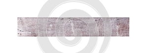 Old plank wood sign frame isolated on white background , clipping path