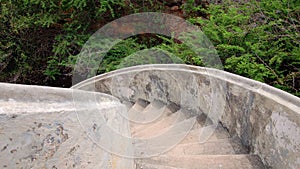 Old plastered stairs on Curacao island