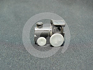 Old plastic engine of a train toy