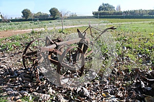 Old plow made at the beginning of the twentieth century