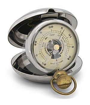 Old pocket barometric altimeter photo