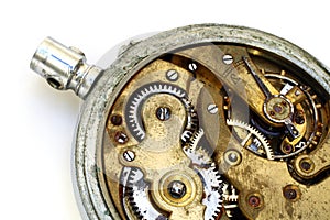 Old pocket watch rusty gear