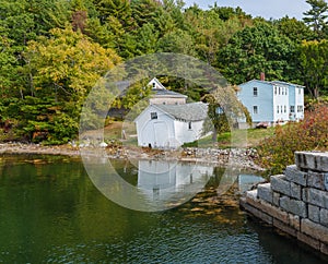 Old port building in Maine