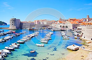 Old port in Dubrovnik photo
