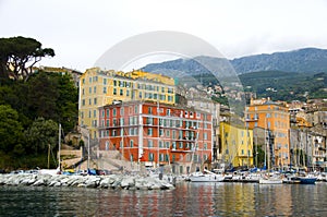 The old port harbor Bastia, Corsica, France