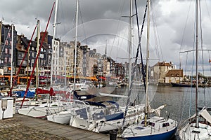 Old port in Honfleur, France