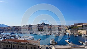 Old Port in Marseille. Marseille is the second largest city of France.