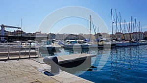 Old Port in Marseille. Marseille is the second largest city of France.