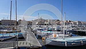 Old Port in Marseille. Marseille is the second largest city of France.