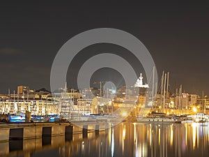 Old Port of Marseille by night