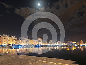 Old Port of Marseille by night