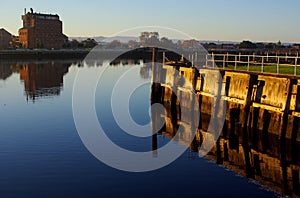 Old Port River Reflection