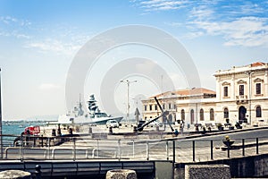 Old port, seafront of Ortygia Ortigia Island, Syracuse, Sicily, Italy