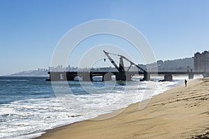 Old port at vina del mar Acapulco beach