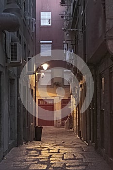 Old Porto alley at dawn