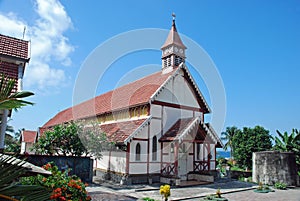 Old Portuguese Catholic church, Flores, Indonesia photo