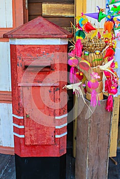 Old post box and old toy