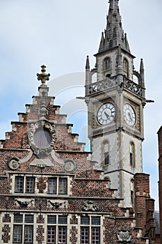 Old Post office tower in Ghent, Belgium
