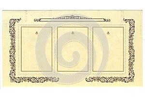 Old postage stamp border