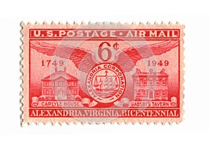 Old postage stamp from USA six cent