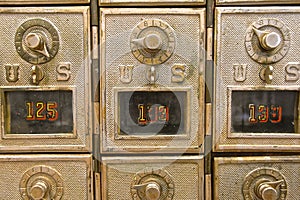 Old postal boxes needing a combo