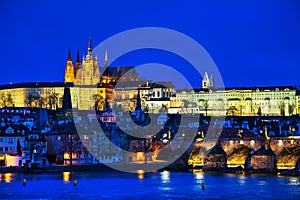 Old Prague cityscape overview